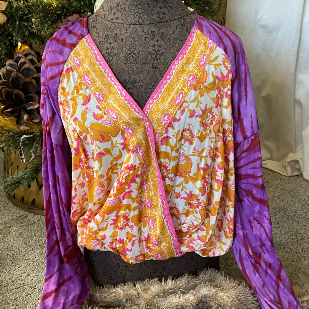Free People colorful blouse